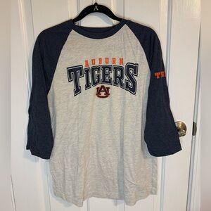 Colosseum Auburn Tigers 3/4 Sleeve Tee - Navy and White